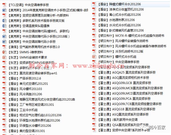 「1300套」开利、大金、特灵几十个品牌中央空调技术手册+维修培训